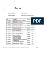 Bank Account Statement 2015 Transactions