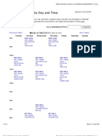 Student Schedule by Day and Time