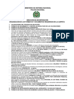 Listado Documentos y Organización de La Carpeta