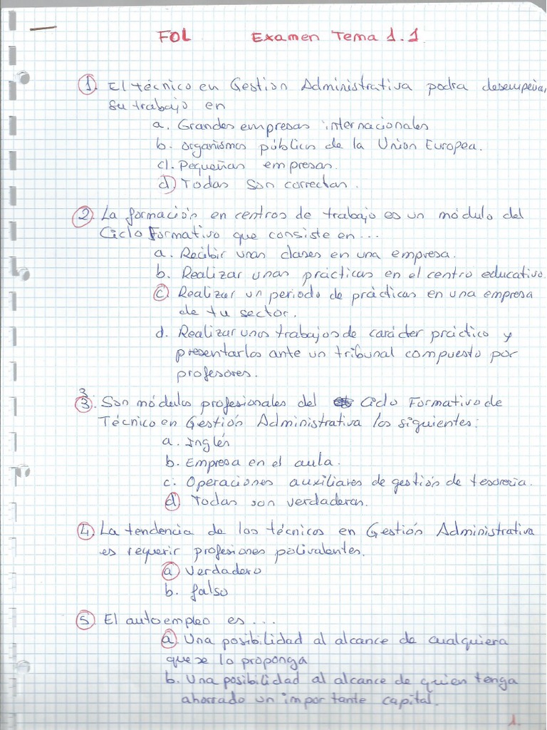 Tema 1 FOL Test | PDF