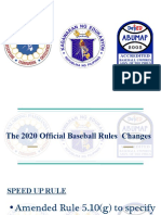 The 2020 Official Baseball Rules Changes