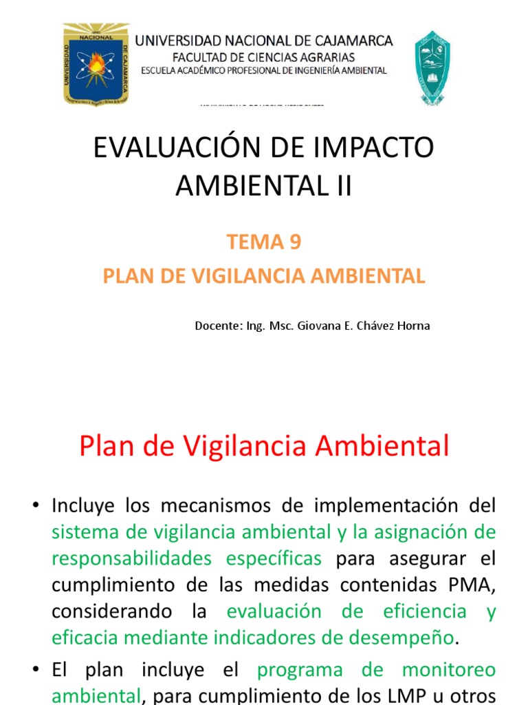 Plan de Vigilancia Ambiental y Monitoreo | PDF | La contaminación del ...