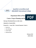 Department MSC in Pmae Course: Project Planning and Scheduling