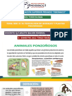 Toxicología de animales y plantas ponzoñosos