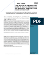 Artigo - Efeito Do Treino Com Restri o de Fluxo Sangu Neo Versus Treino Resistido de Alta Intensidade Sobre A For A de Sedent Rios - Portugu S