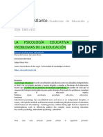 La Psicología Educativa y Los Problemas de La Educación