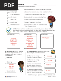 A Dive Into Democracy - Activities