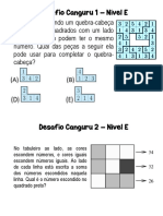 Desafio Canguru 2 - Treino - Nível E 22