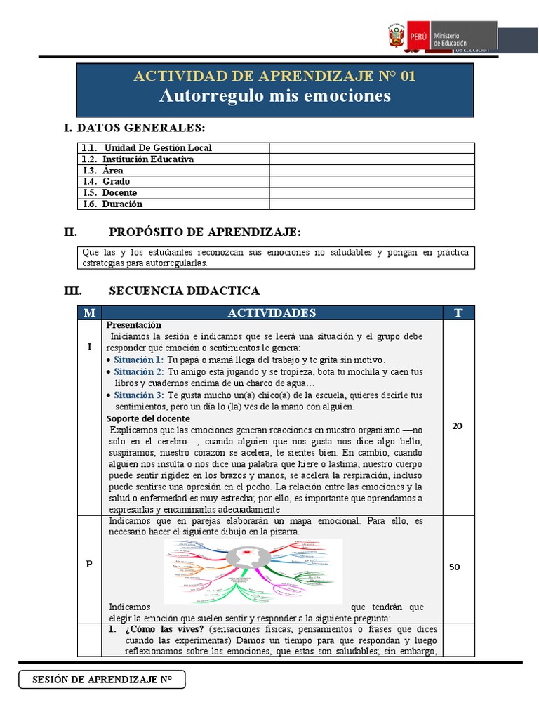 Seión de Aprendizaje 01 | PDF | Las emociones | Ira