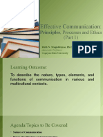 Lesson 1 Effective Communication Principles Processes and Ethics
