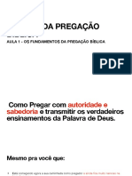 Aula 1 - Os Fundamentos Da Pregação Bíblica