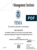 Fema Incident Command System Certificate