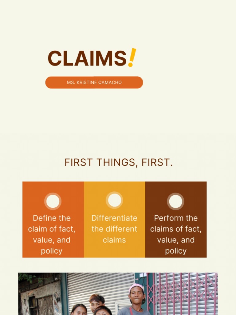 Claims of Fact, Value, and Policy Roles | PDF