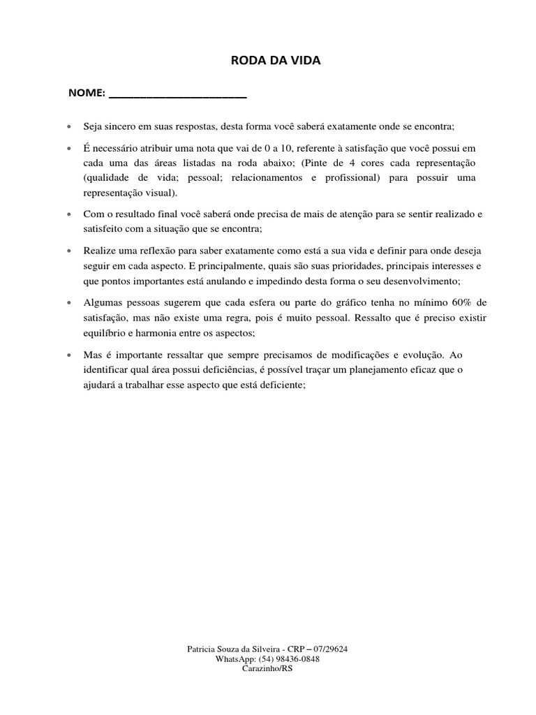 Roda Da Vida Pdf Pdf Vida