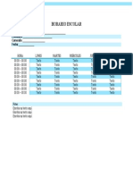 Formato de Horario Escolar