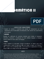 INFORMÁTICA TEMA JUEGO DE CARACTERES 16 OCTUBRE Mod PDF