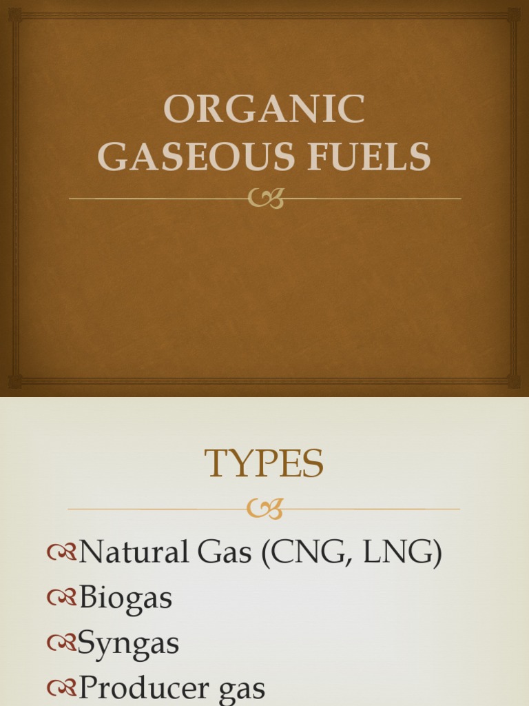 Organic Gaseous Fuels PDF Cracking (Chemistry) Gasification