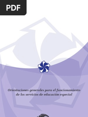 Librio Morado Orientaciones Generales Para El Servicio De Educacion General Educacion Especial Invalidez