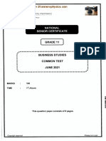 Business Studies Grade 11 June 2021 QP Only PDF