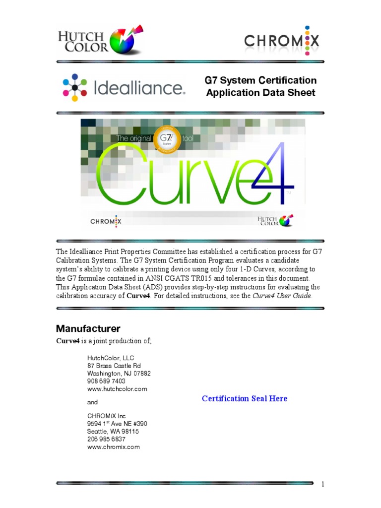 Curve4 G7 System Ads 004 Pdf Calibration Accuracy And Precision