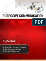 MODULE FOR STUDENTS GEd 106 Purposive Communication Module