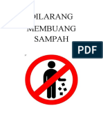 Poster Dilarang Buang Sampah