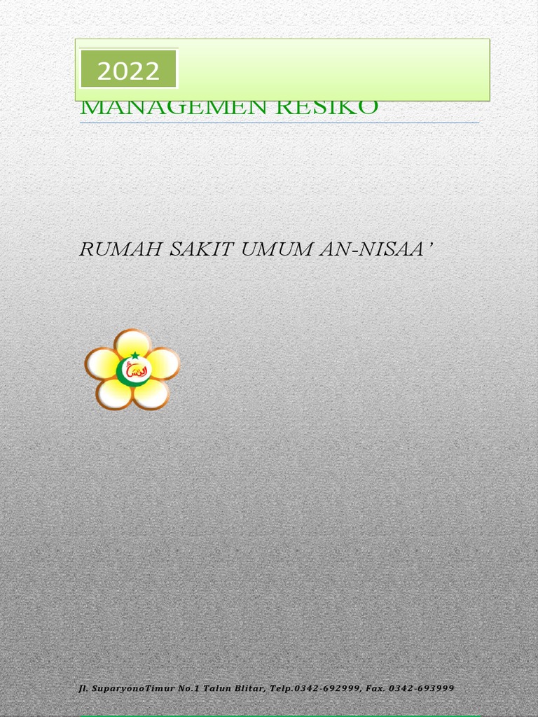 Laporan Manajemen Risiko RS An-Nisaa 2022 | PDF