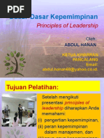 Dasar-Dasar Kepemimpinan: Principles of Leadership