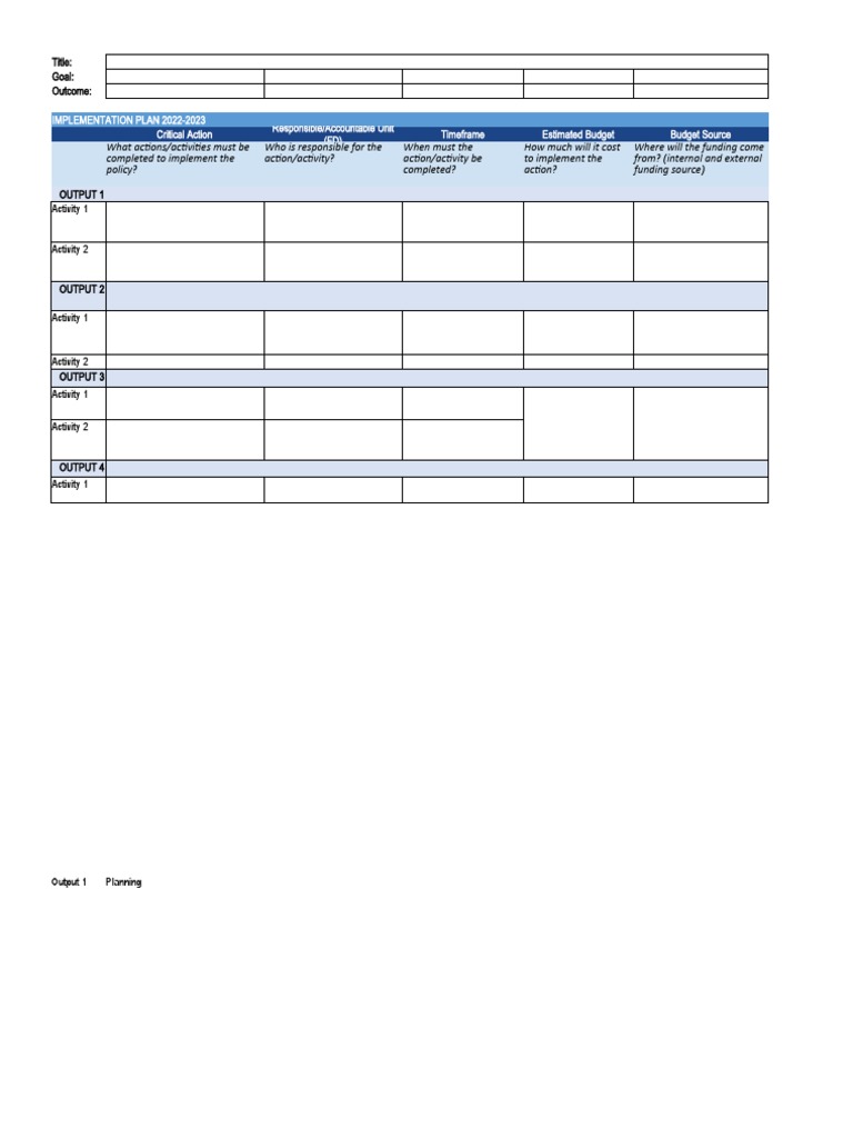 BEMEF Implementation Plan 2022-2023 | PDF