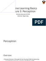 Machine Learning Basics Lecture 3 Perceptron