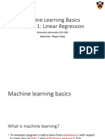 Machine Learning Basics Lecture 1 Linear Regression