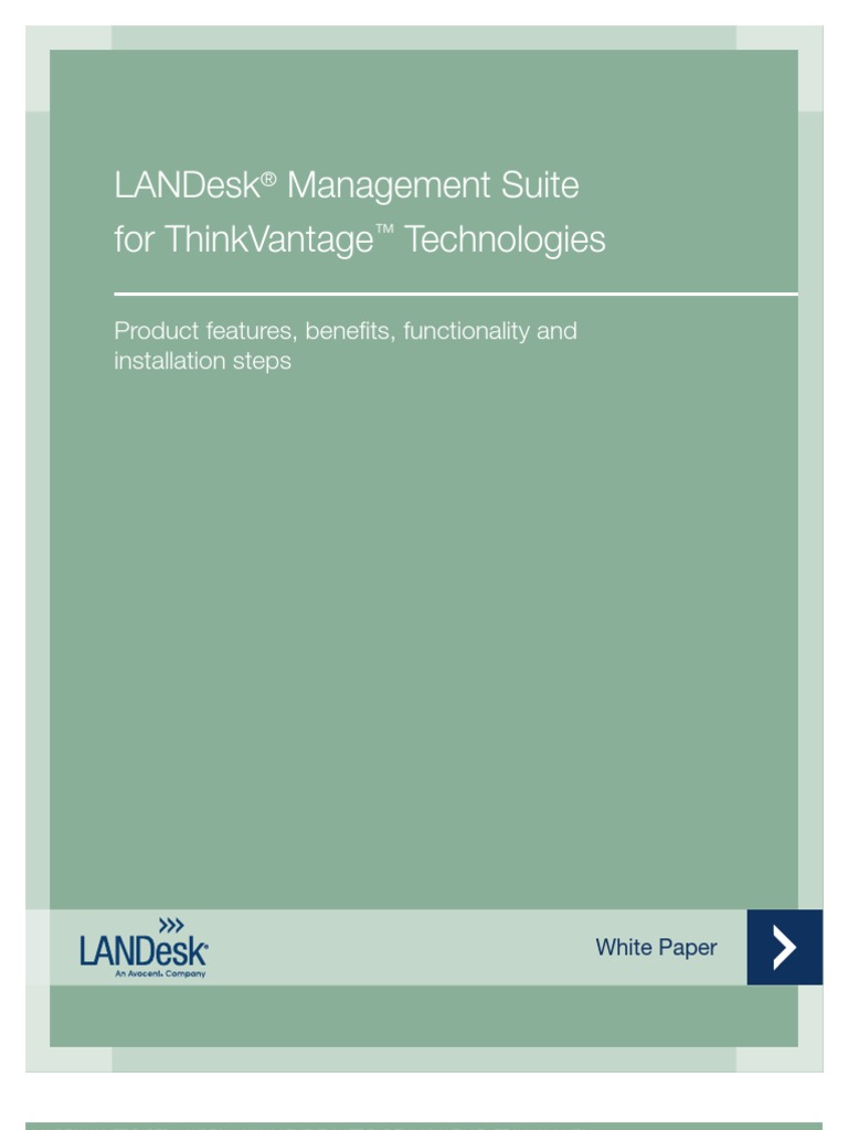 Landesk Management Suite For Thinkvantage Technologies Product