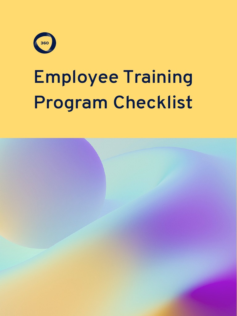 Employee Training Program Checklist | PDF | Goal | Return On Investment