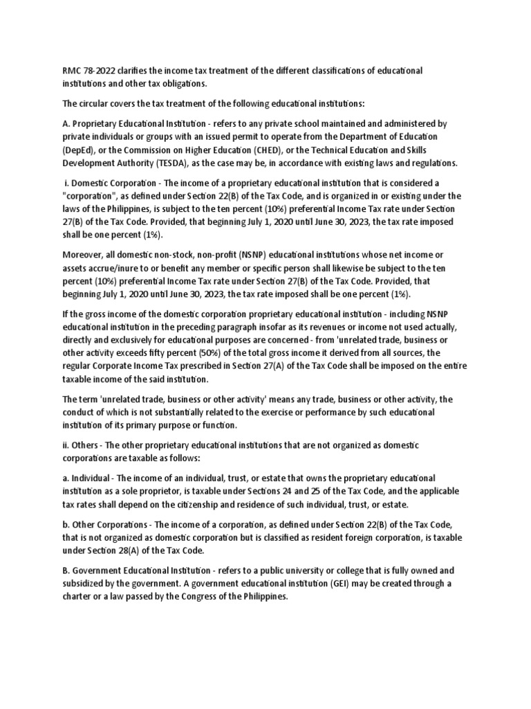 Rmc 78 2022 Pdf Taxes Income