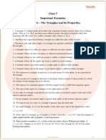 NCERT Class 7 Maths Chapter 6 Triangle and Its Properties Formulas PDF