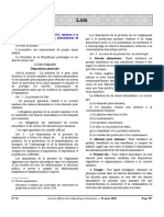 Loi N° 2019-25 Du 26 Février 2019, Relative À La Sécurité Sanitaire Des Denrées Alimentaires Et Des Aliments Pour Animaux