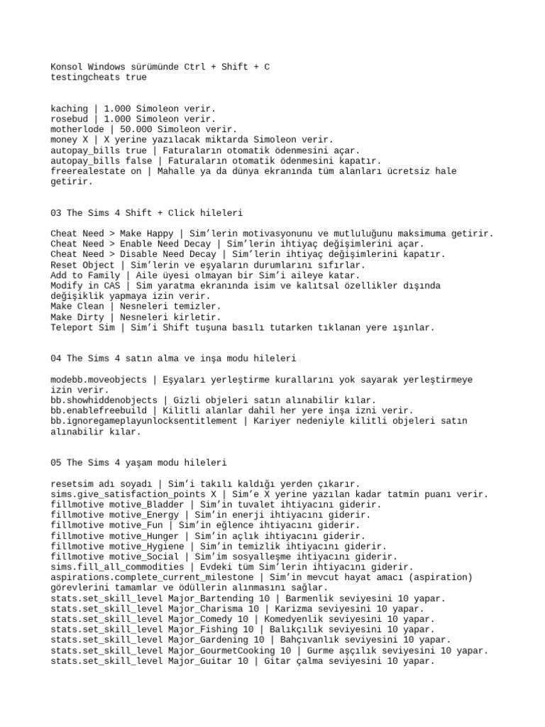 Sims 4 | PDF