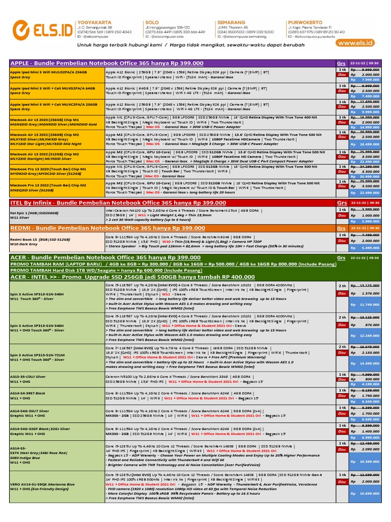 ELS 22 November 2022 | PDF | Computer Hardware | Computing