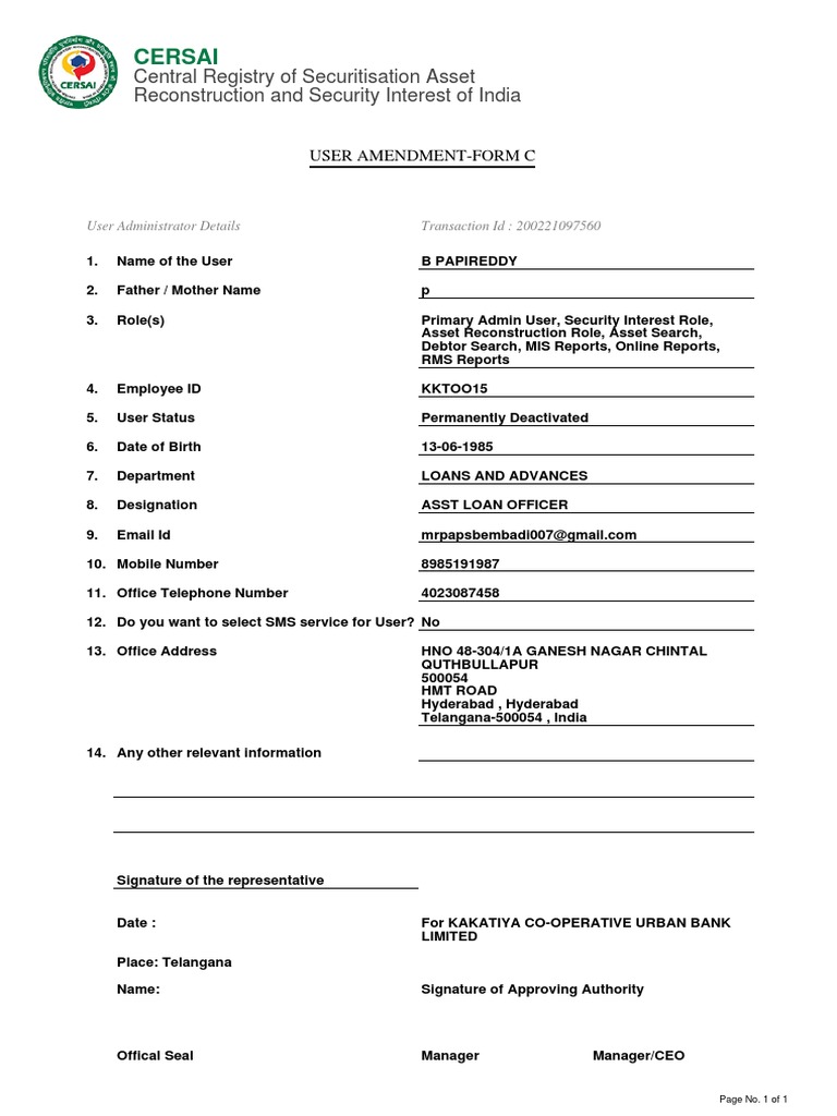 Form C Apply Online
