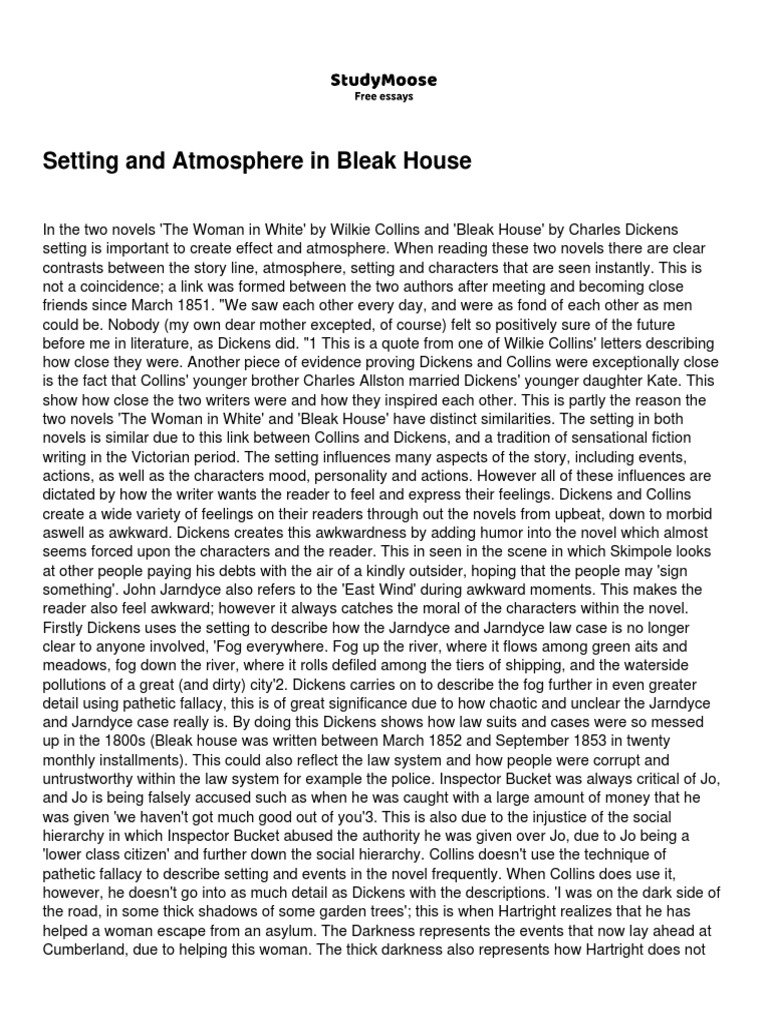 Setting and Atmosphere in Bleak House | PDF | Bleak House | Charles Dickens