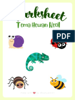 GRATIS - Worksheet Tema Hewan Kecil (Usia 3-4) by @sudiyanti27