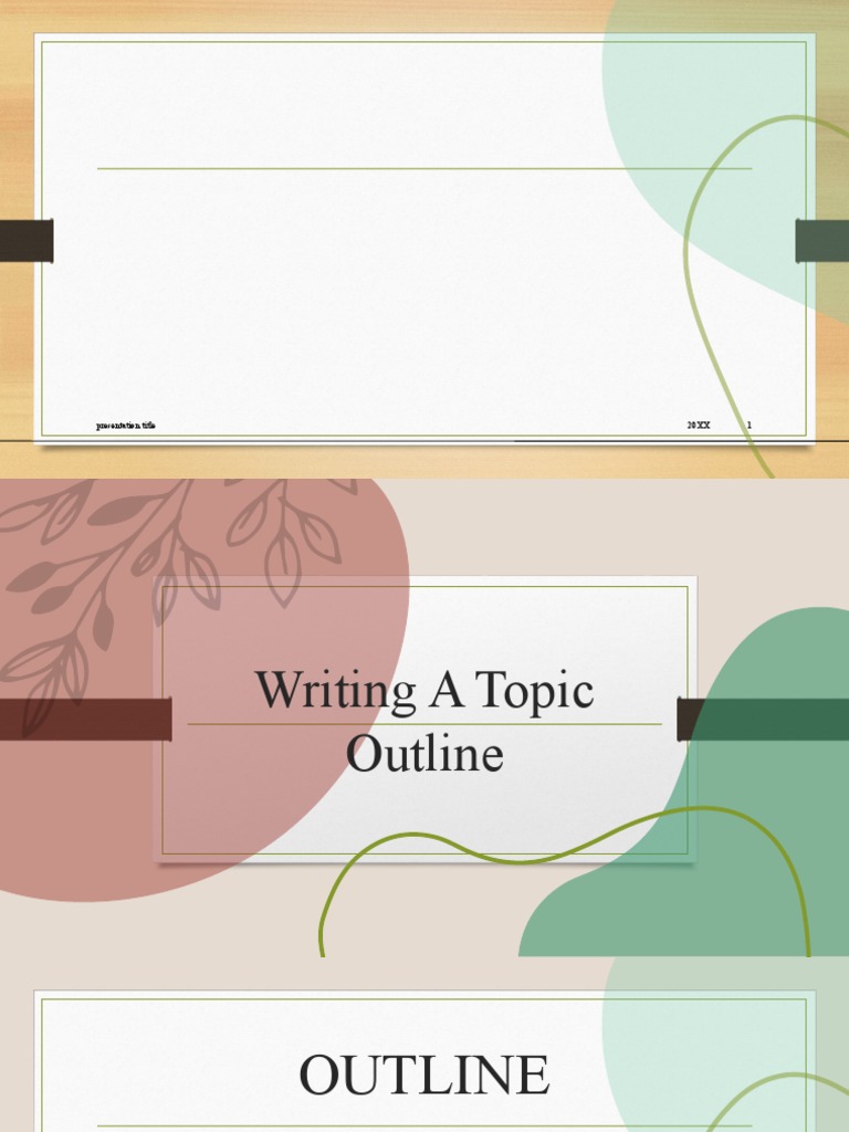 Writing a Topic Outline Explained | PDF | Sentence (Linguistics ...