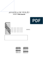 Apostila de violão com módulo sobre arpejos e vocalizes