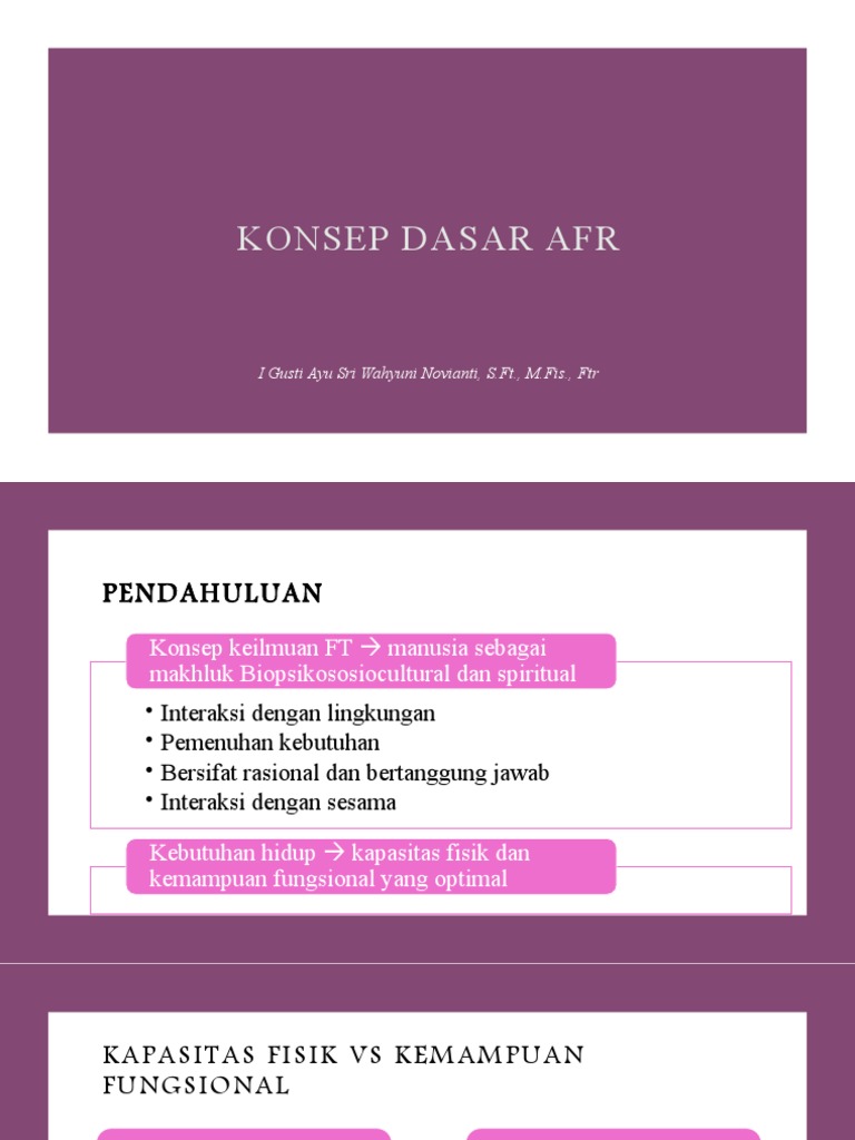 Konsep Dasar Aktivitas Fungsional AFR | PDF | Sains & Matematika