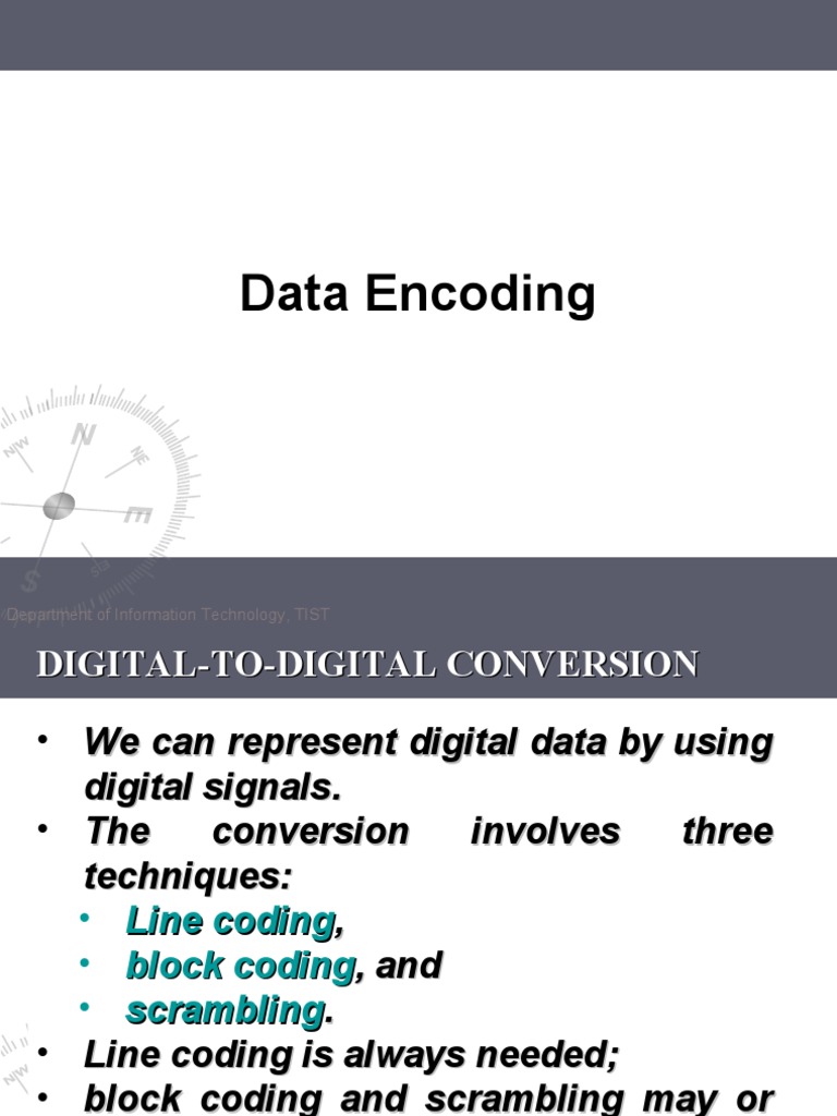 1.6 Data Encoding PDF Information And Communications Technology