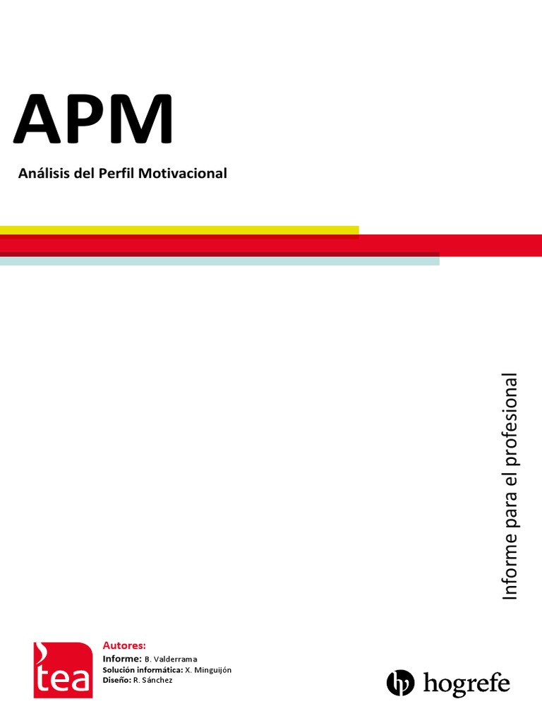 Informe de Perfil Motivacional APM | PDF