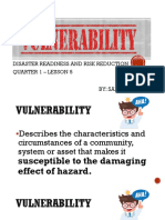 DRR Lesson on Vulnerability and Risk Reduction
