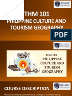 THM 101 - Philippine Culture and Tourism Geography - M1L2