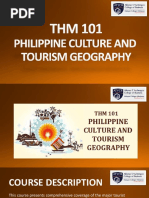 THM 101 - Philippine Culture and Tourism Geography - M1L1