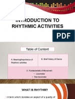 RHYTHMIC ACTIVITIES Second Sem